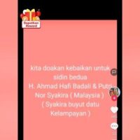 Hafi Badali anak seorang guru asal Sekumpul sudah menikah, nama istrinya Syakira berasal dari Malaysia.